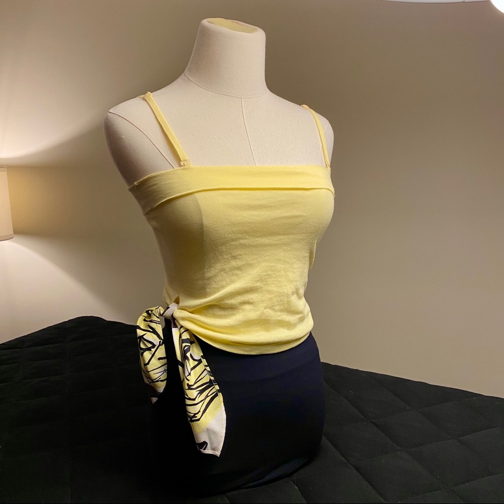 GIADA Soft cotton pastel yellow summer top